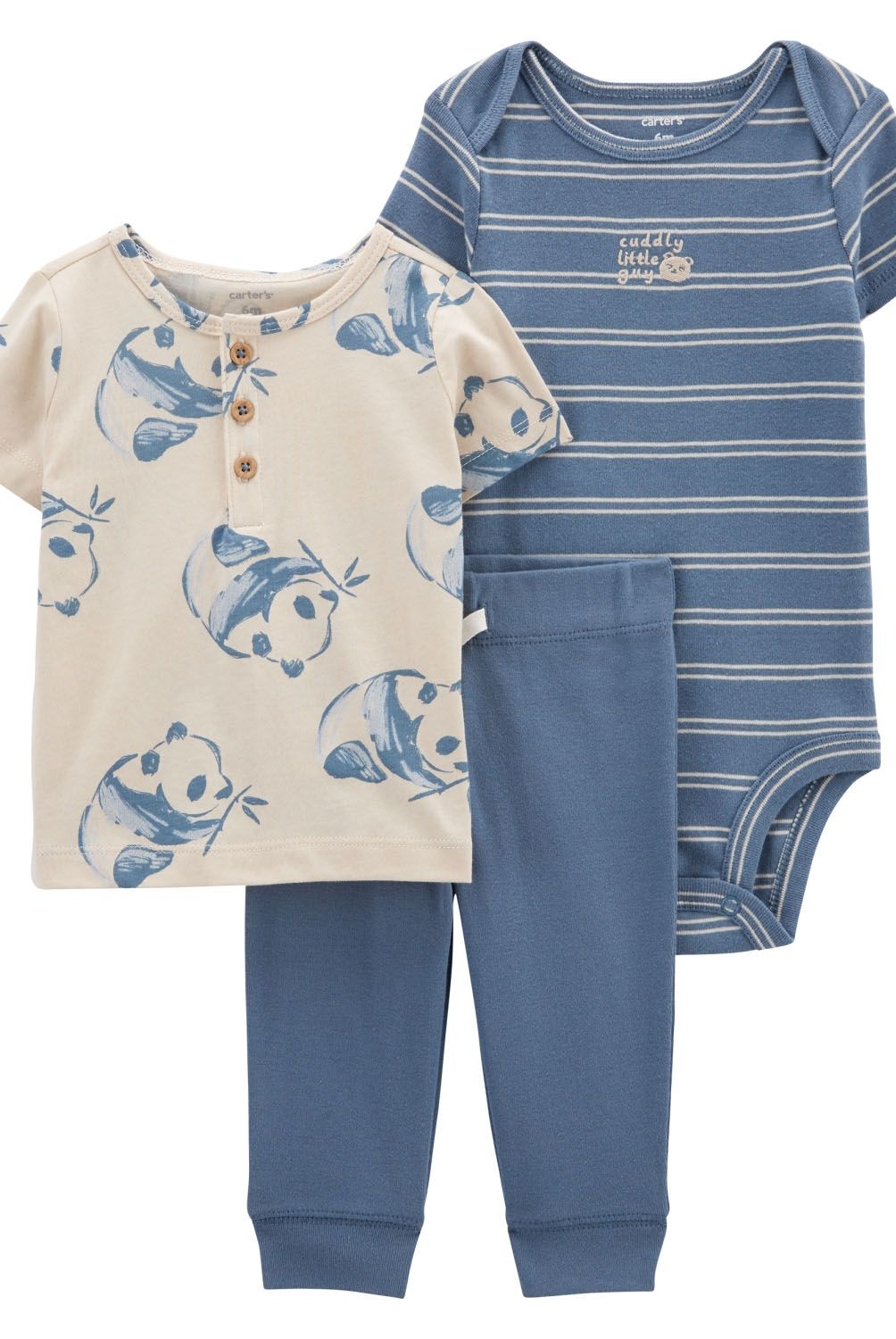 CARTER'S - Conjunto 3 Piezas Polera, Pantalón y Body Bebé Niño Little Planet by Carter's