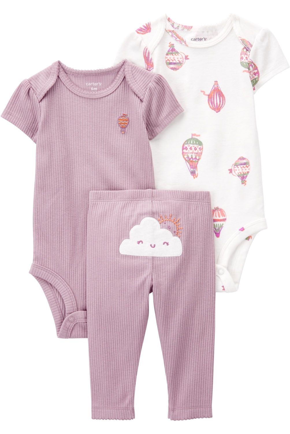 CARTER'S - Conjunto 3 Piezas Calza Y 2 Bodies Bebe Niña Carter's