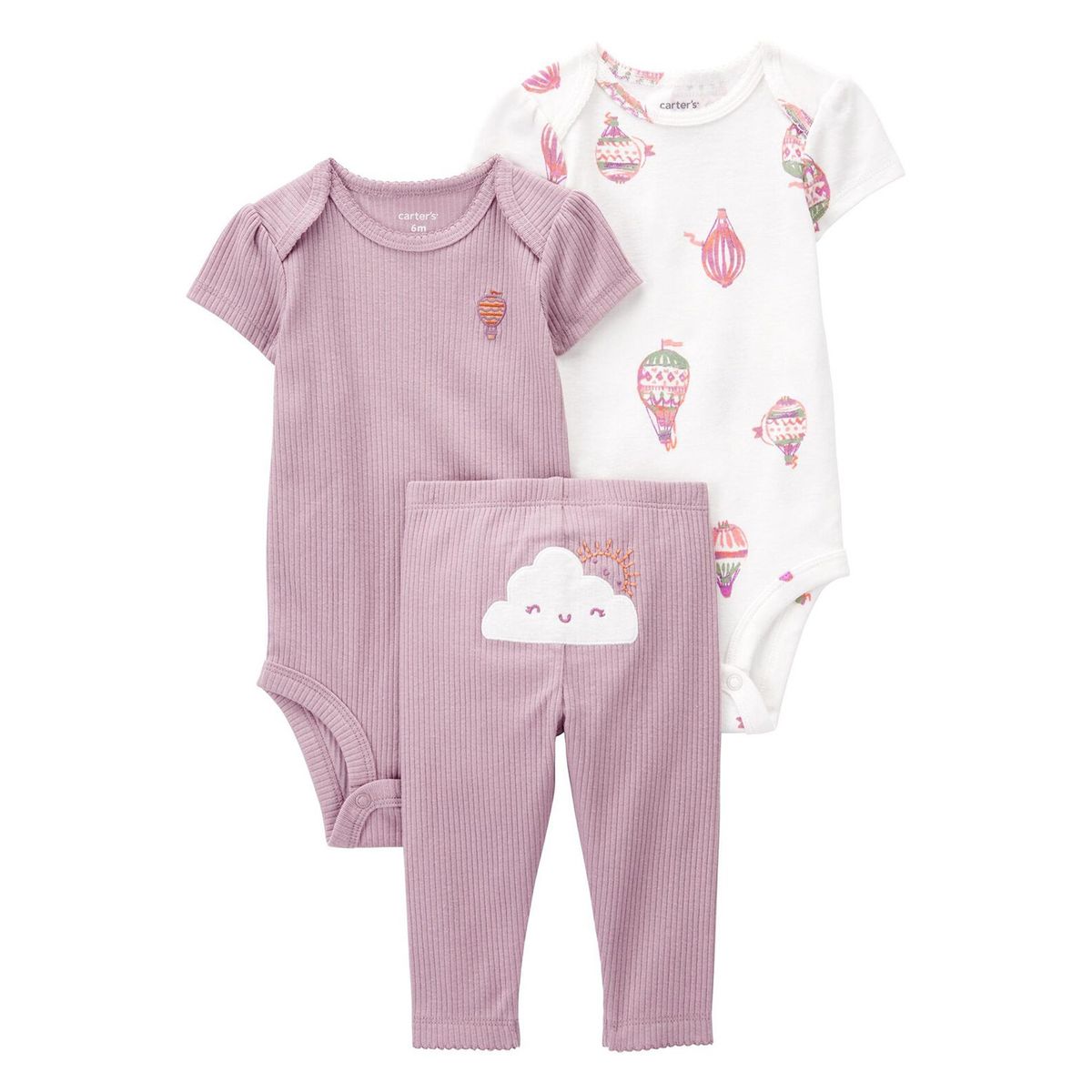 CARTER'S - Conjunto 3 Piezas Calza Y 2 Bodies Bebe Niña Carter's