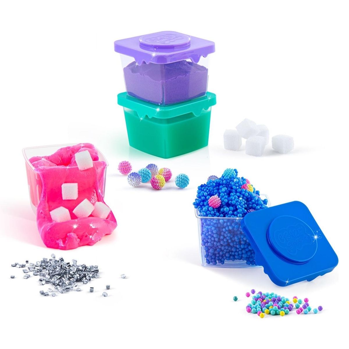 CANAL TOYS - Pack 4 Slimes Con Decoraciones Canal Toys