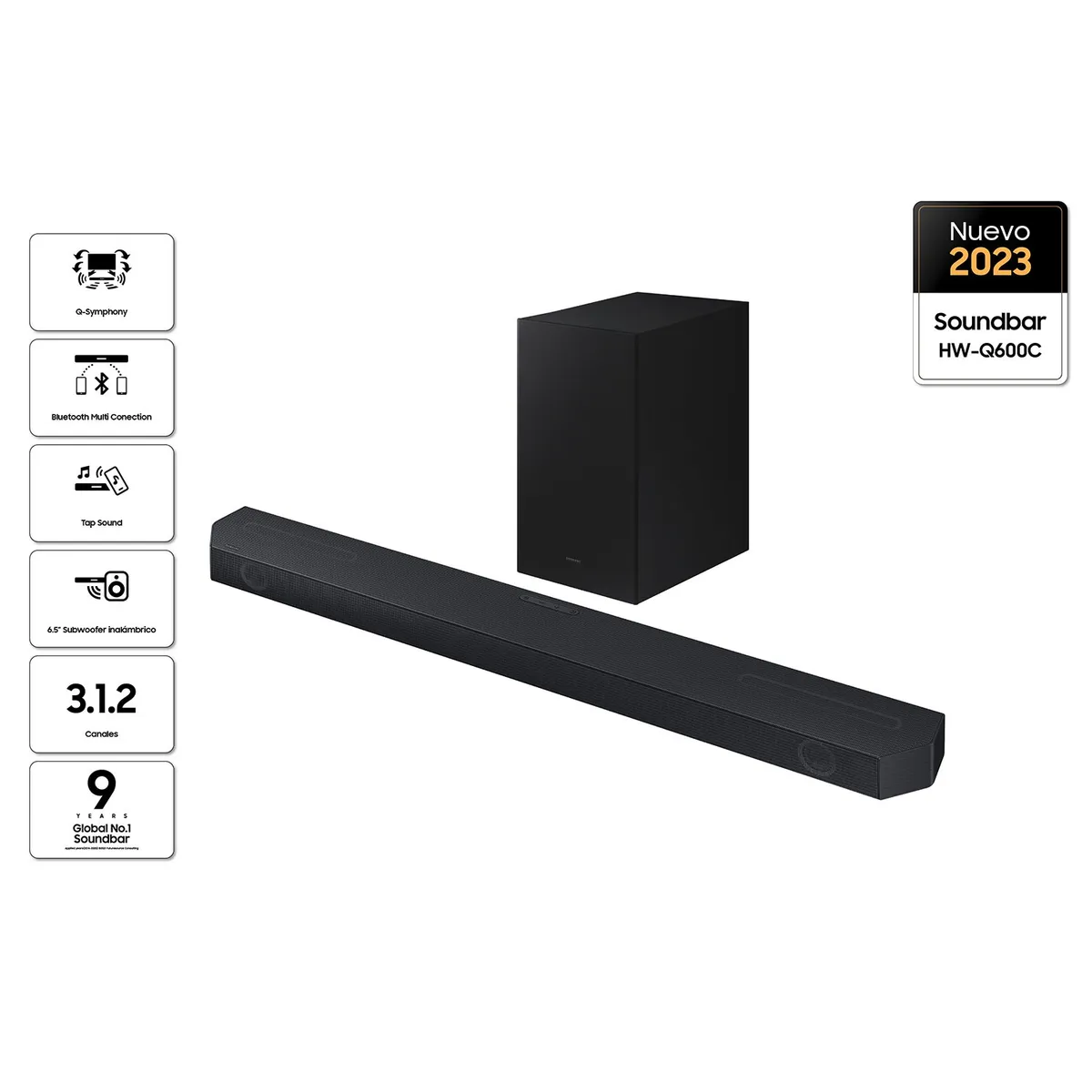 SAMSUNG - Soundbar Home Theater Hw-Q600C/Zs Samsung