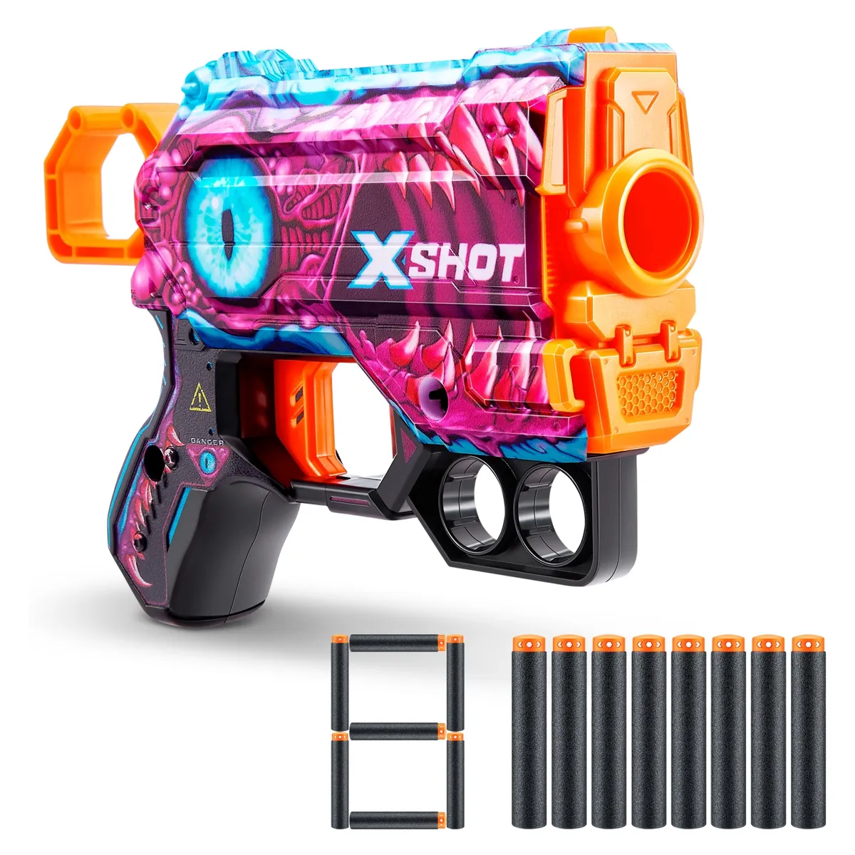 X SHOT - Lanza Dardos Menace Skins 8 Dardos X Shot