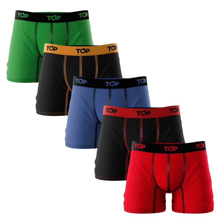 Pack De 5 Boxers Medios Algodón Hombre