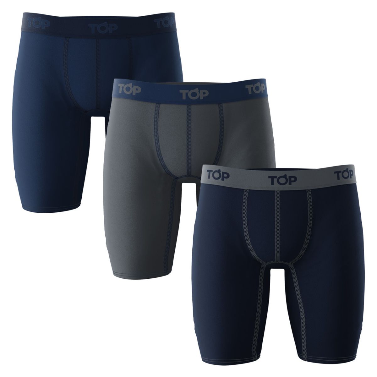 TOP - Pack de 3 Bóxer Largos Algodón Hombre Top