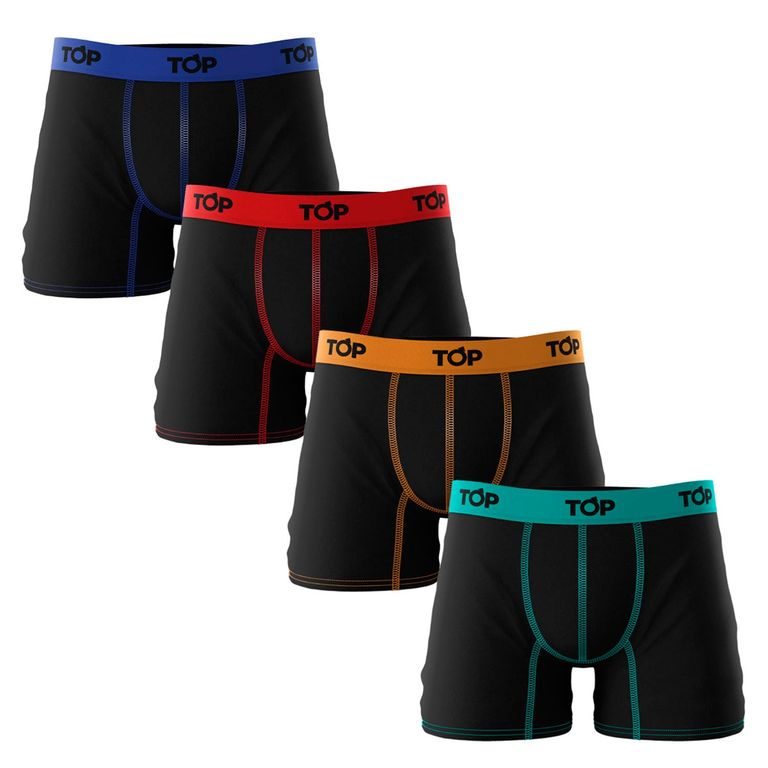 Pack De 4 Boxer Medios Hombre Algodón