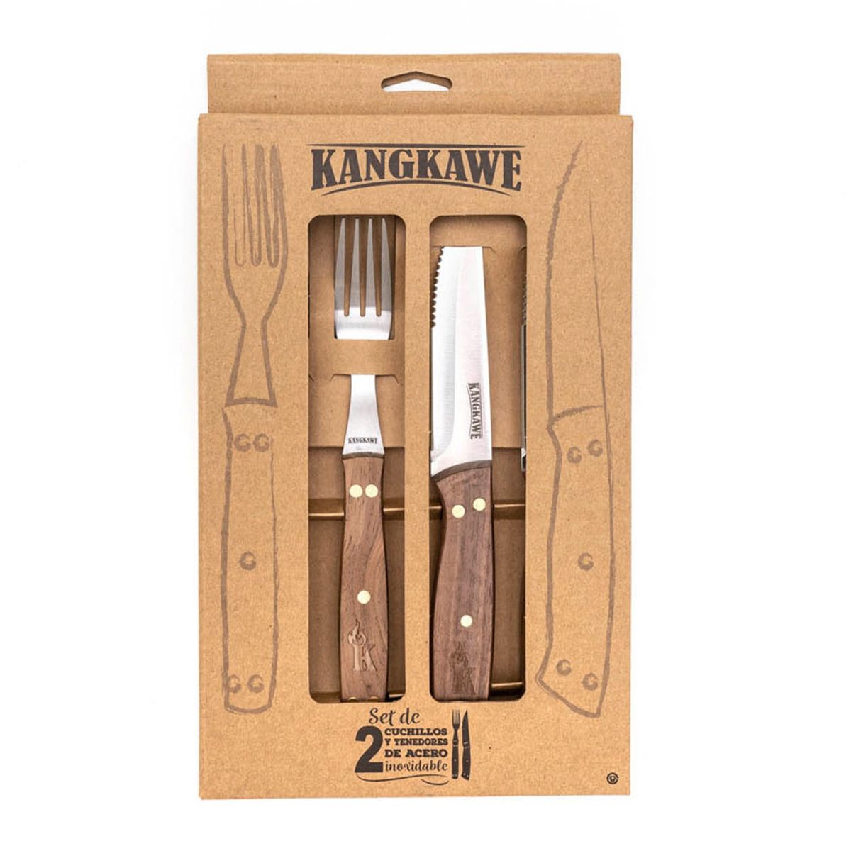 KANGKAWE - Set Cuchillos + Tenedores X2 Kangkawe