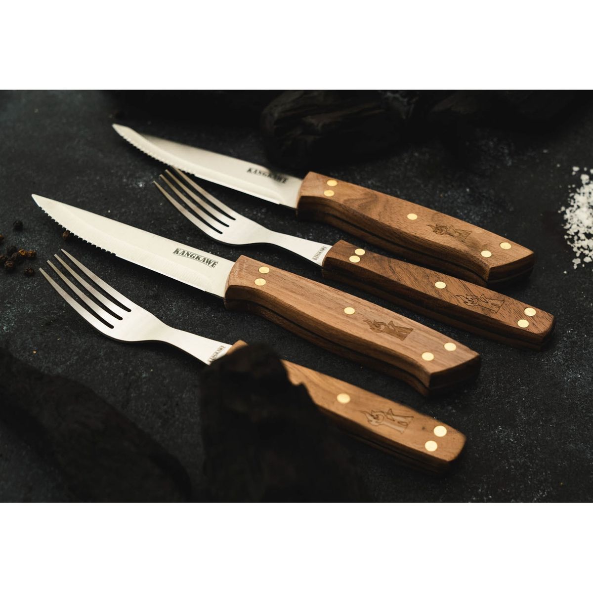 KANGKAWE - Set Cuchillos + Tenedores X2 Kangkawe