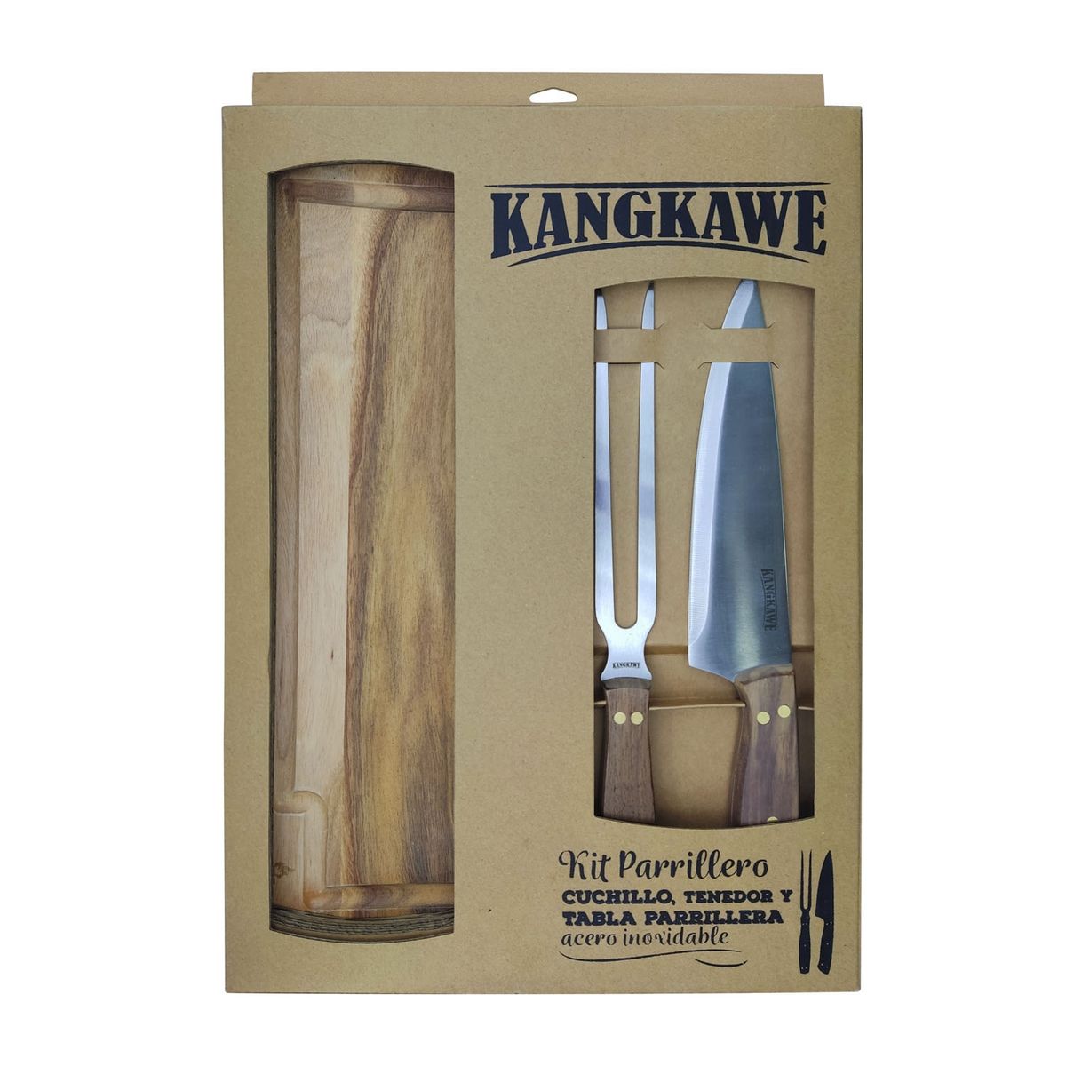 KANGKAWE - Set Tabla + Cuchillo Y Tenedor Kangkawe