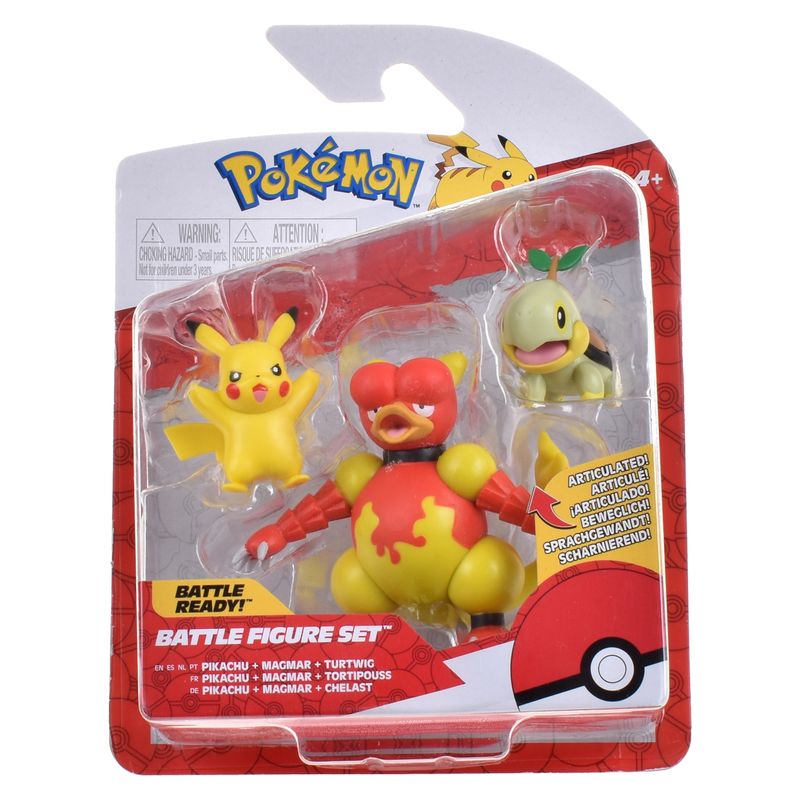 POKEMON - Pokémon Pack Figura Turtwig Pikachu 9 Magmar