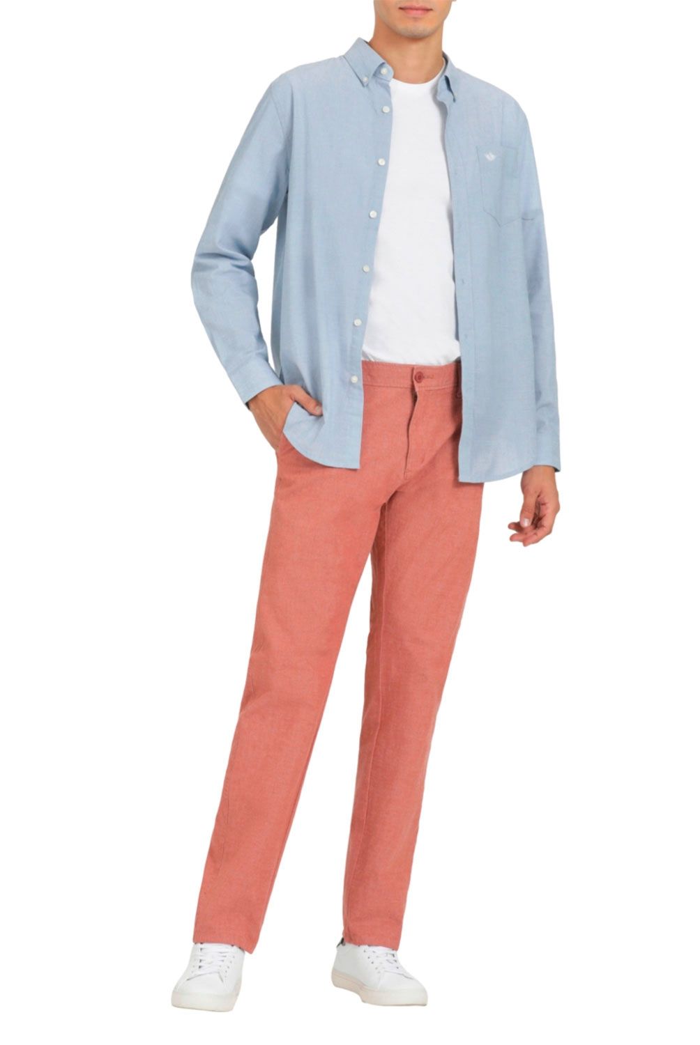 DOCKERS - Camisa Casual Manga Larga Algodón Easy Iron Hombre Dockers