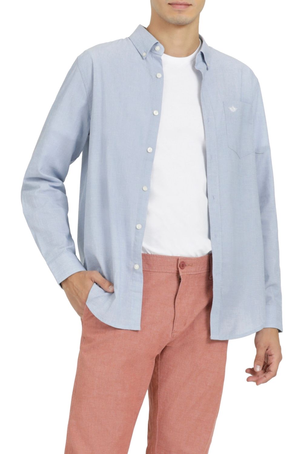 DOCKERS - Camisa Casual Manga Larga Algodón Easy Iron Hombre Dockers