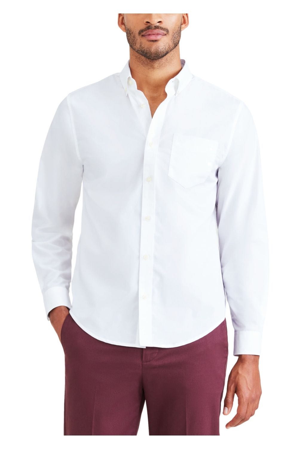 DOCKERS - Camisa Casual Manga Larga Algodón Easy Iron Hombre Dockers