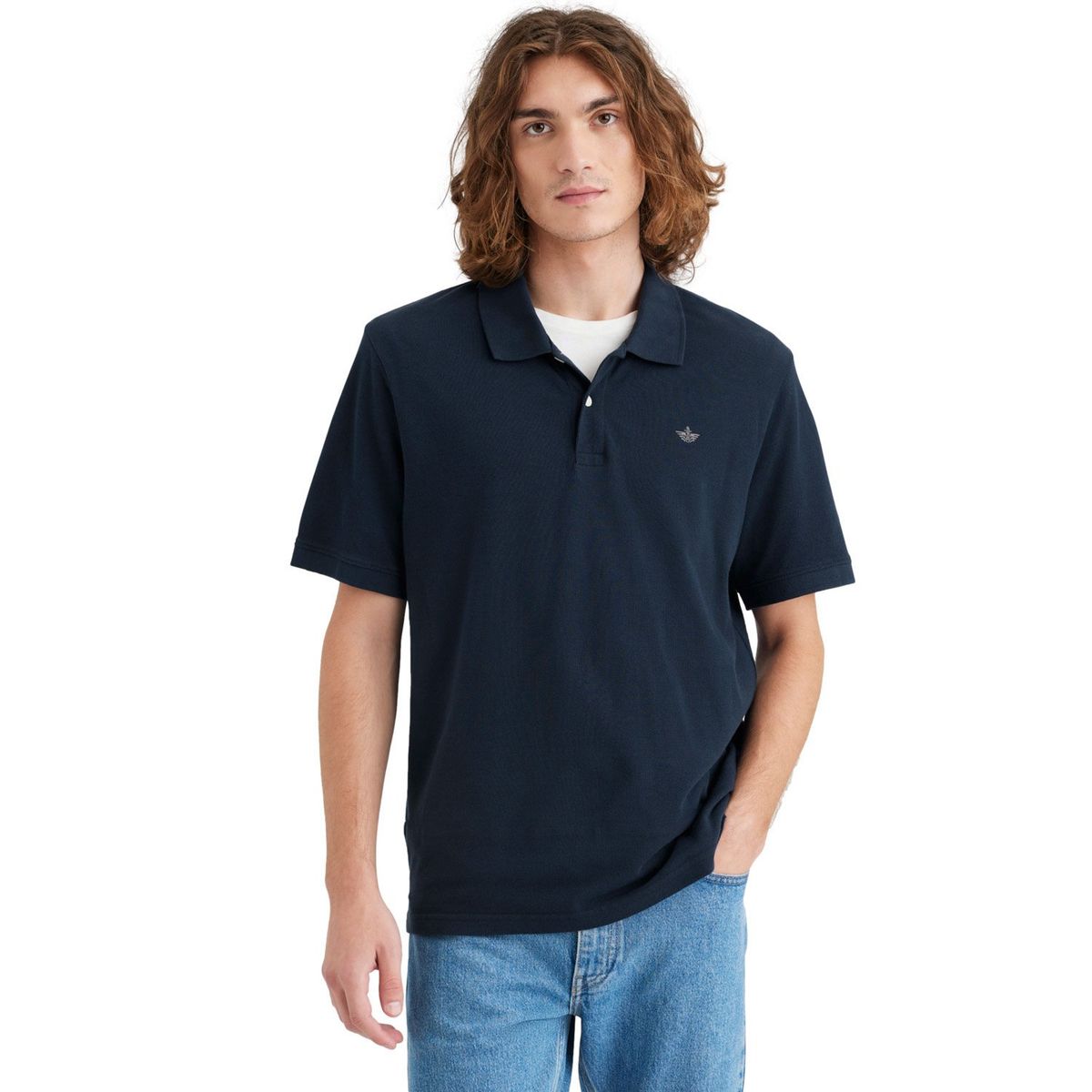 DOCKERS - Polera Pique Manga Corta Algodón Hombre Dockers