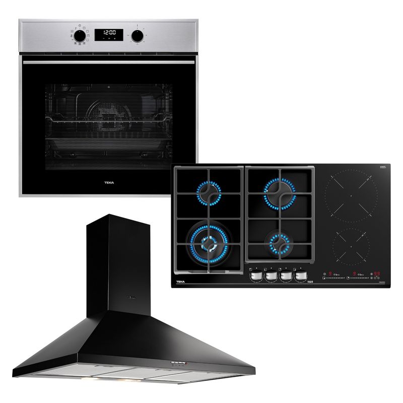 TEKA - Combo Horno 62 Litros Digital + Encimera + Campana Teka