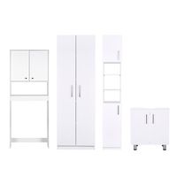 Combo Estante 2 Puertas + Vanitorio + Estante Organizador + Despensero