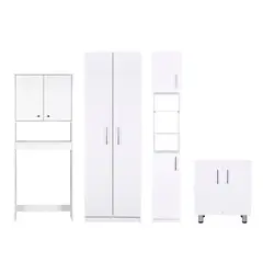 CIC - Combo Estante 2 Puertas + Vanitorio + Estante Organizador + Despensero