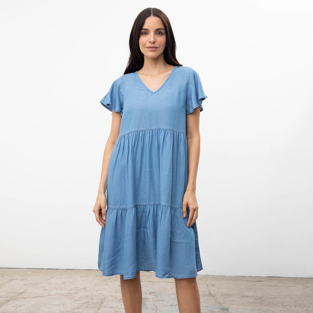 VERO MODA - Vestido Denim Estampado Mujer Vero Moda