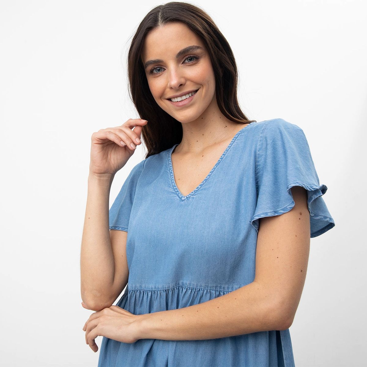 VERO MODA - Vestido Denim Estampado Mujer Vero Moda