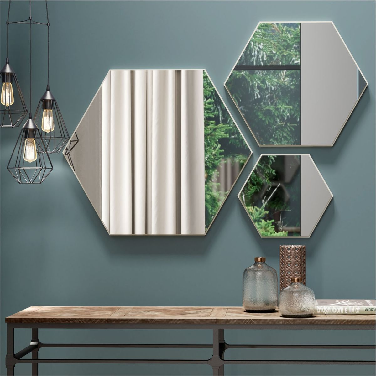 DECOCASA - Set Espejos Es13 Off White Decocasa