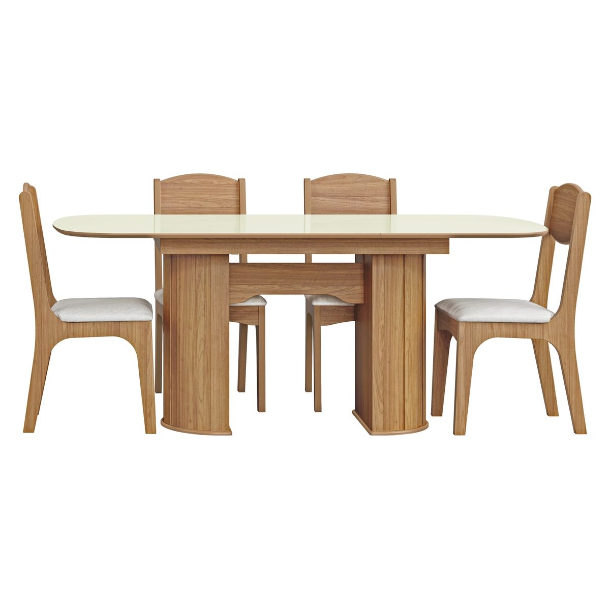 DECOCASA - Comedor Tw74 Extensible+6 Sillas Decocasa