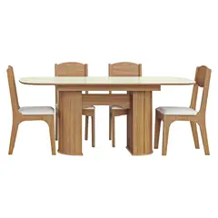 DECOCASA - Comedor Tw74 Extensible+6 Sillas
