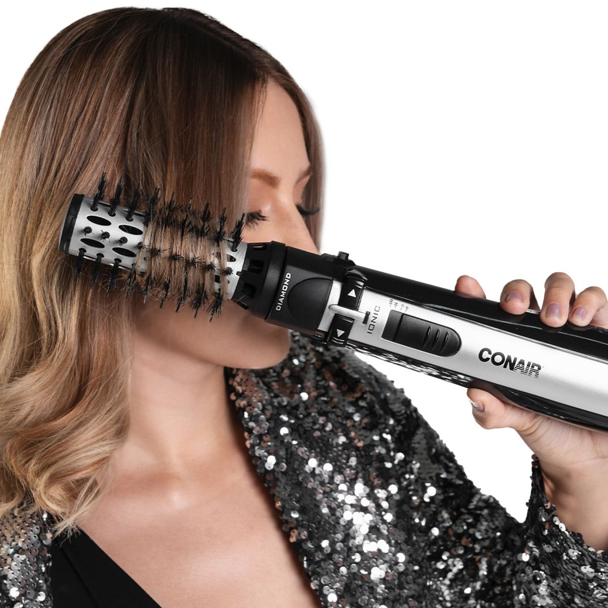 CONAIR - Cepillo Secador Giratorio Diamond Brilliance Conair