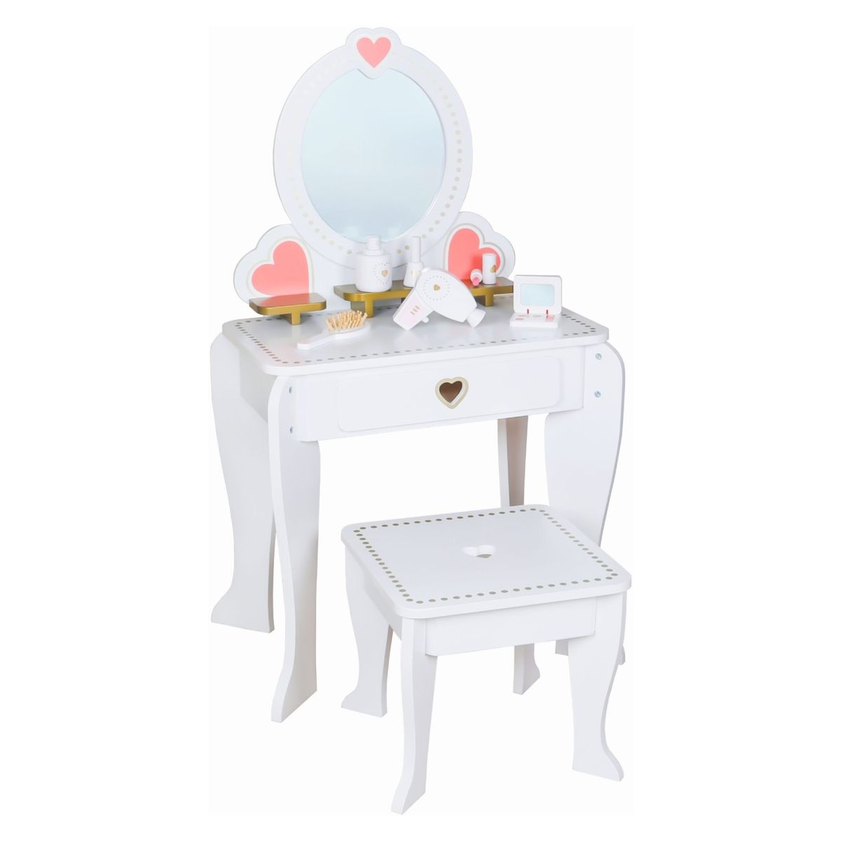 KIDSCOOL - Tocador Blanco Love Con Accesorios Kidscool