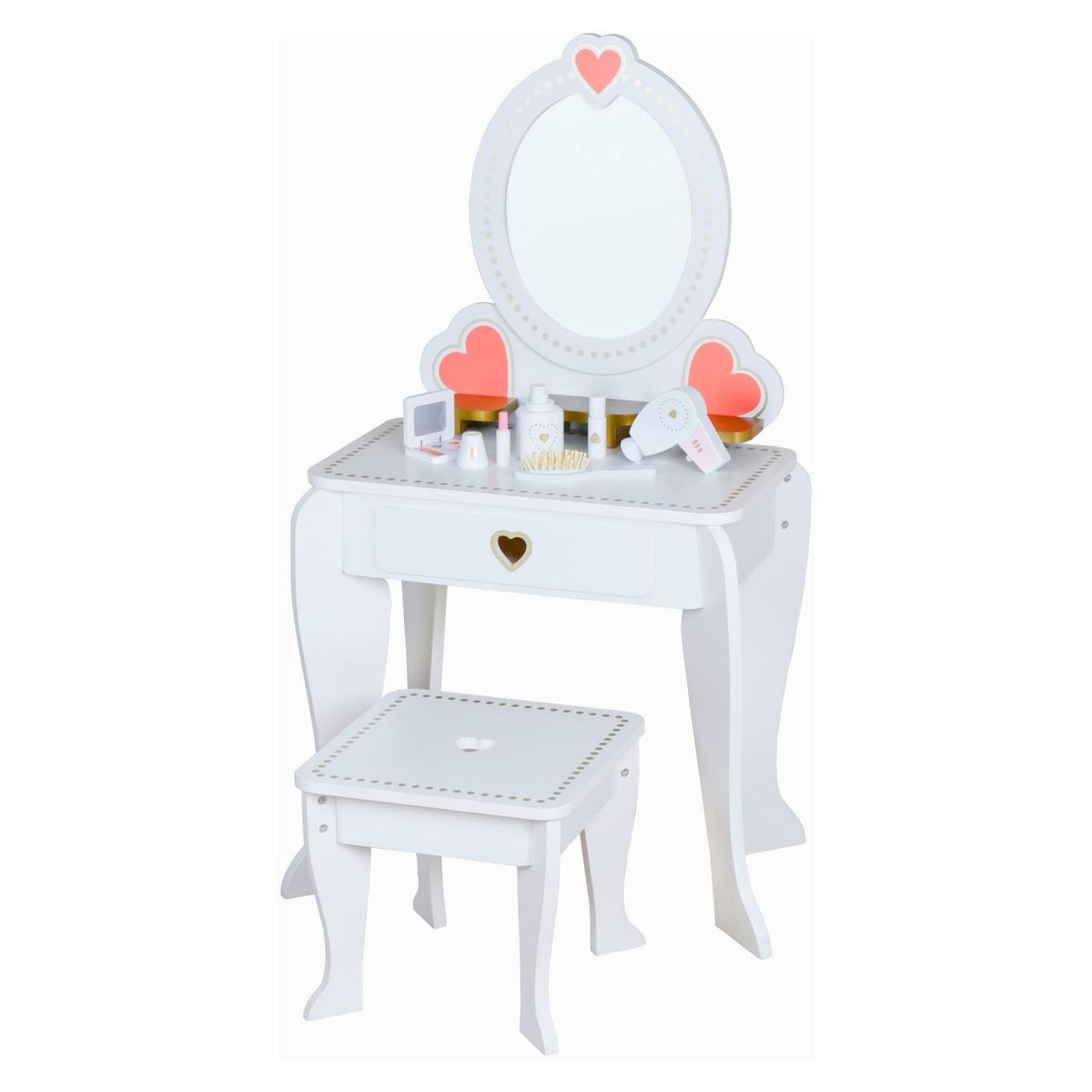 KIDSCOOL - Tocador Blanco Love Con Accesorios Kidscool