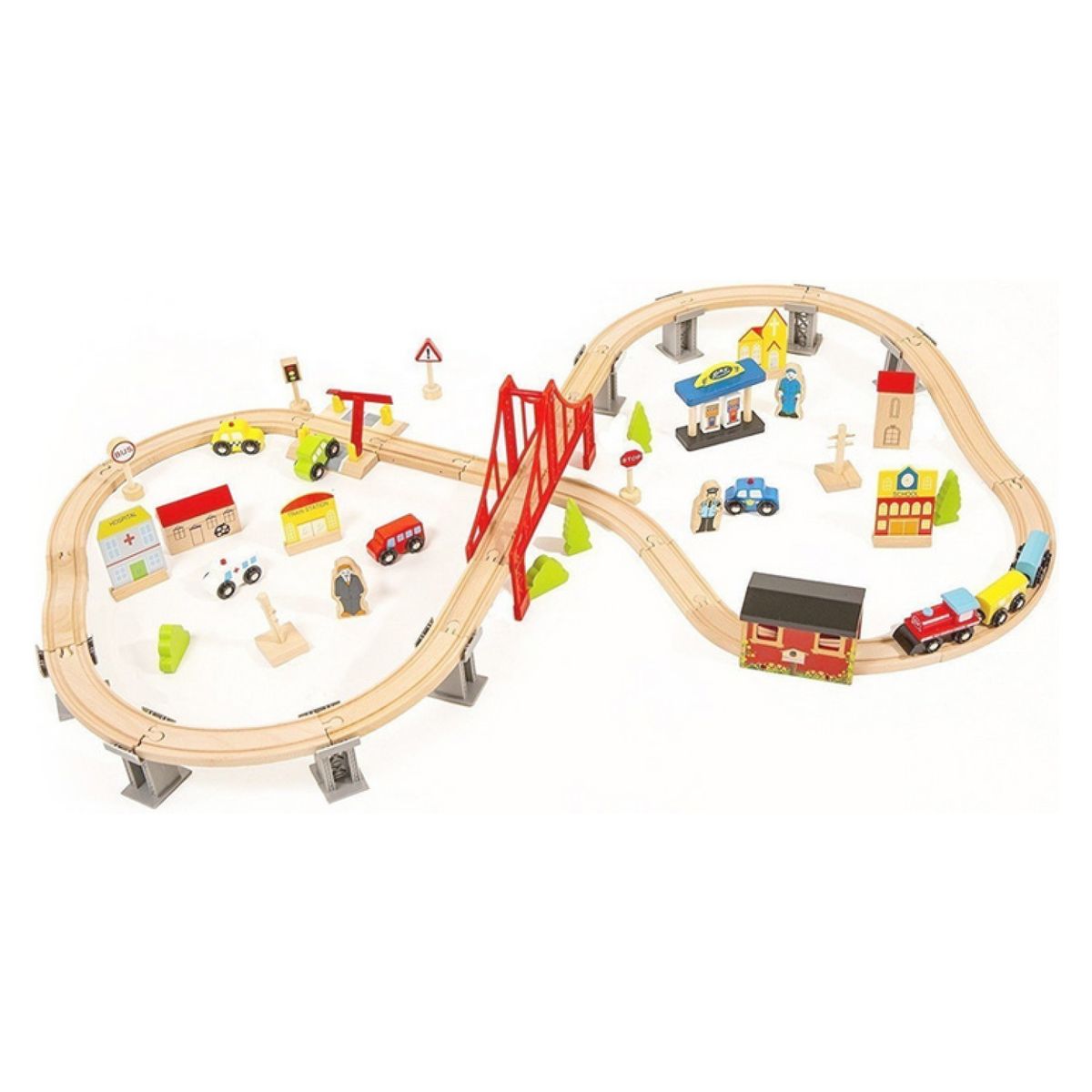 KIDSCOOL - Pista de Tren City 70 Pcs Kidscool