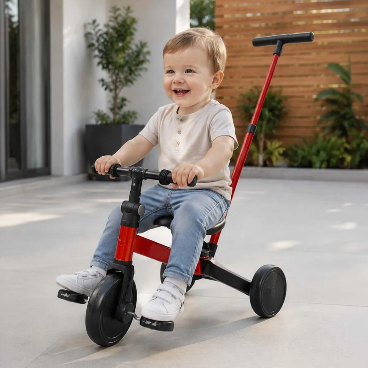 KIDSCOOL - Triciclo con Manilla Astro Rojo Kidscool