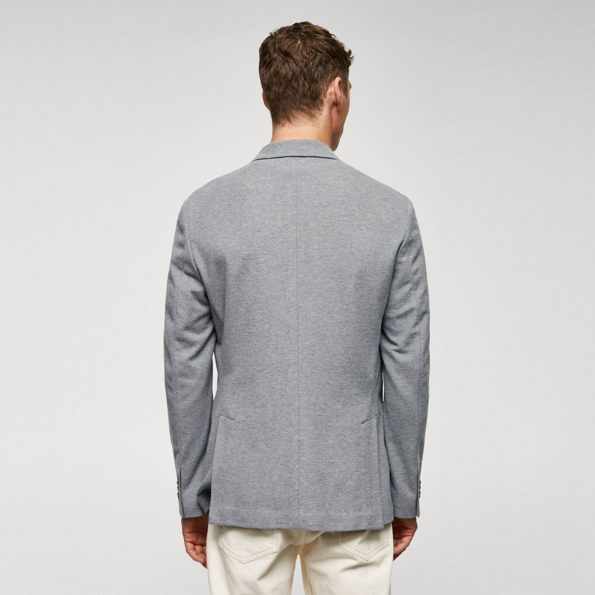 MANGO MAN - Blazer Slim Fit Algodón Estructura Hombre Mango Man