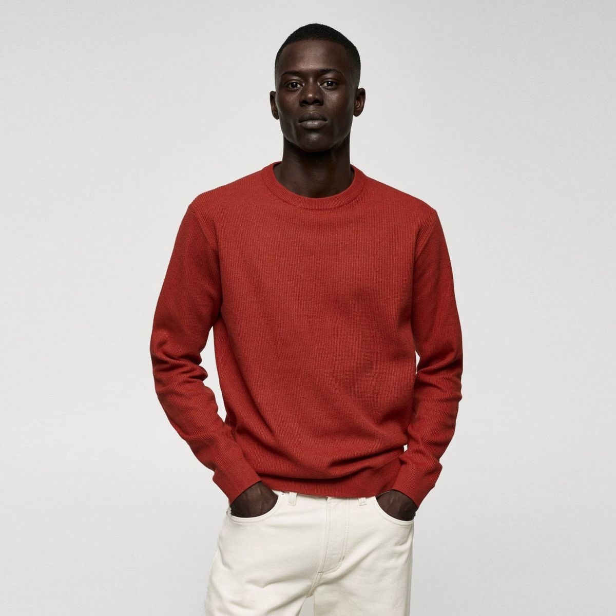 MANGO MAN - Sweater Algodón Estructura Hombre Mango Man