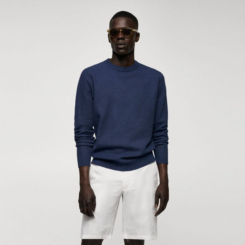 MANGO MAN - Sweater Algodón Estructura Hombre Mango Man