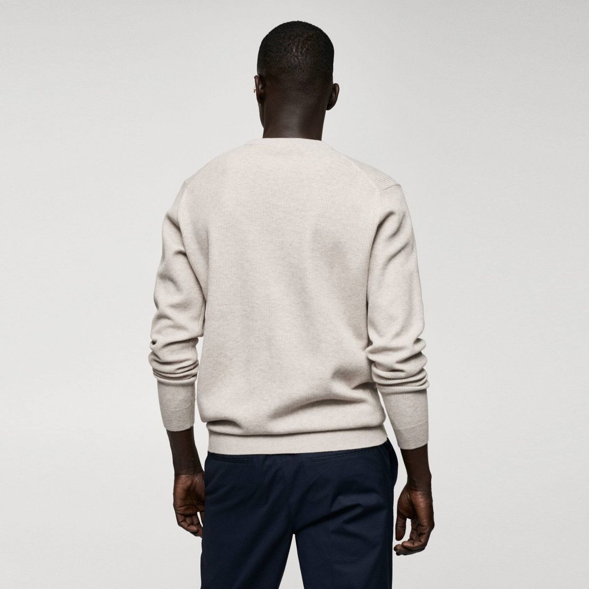 MANGO MAN - Sweater Algodón Estructura Hombre Mango Man