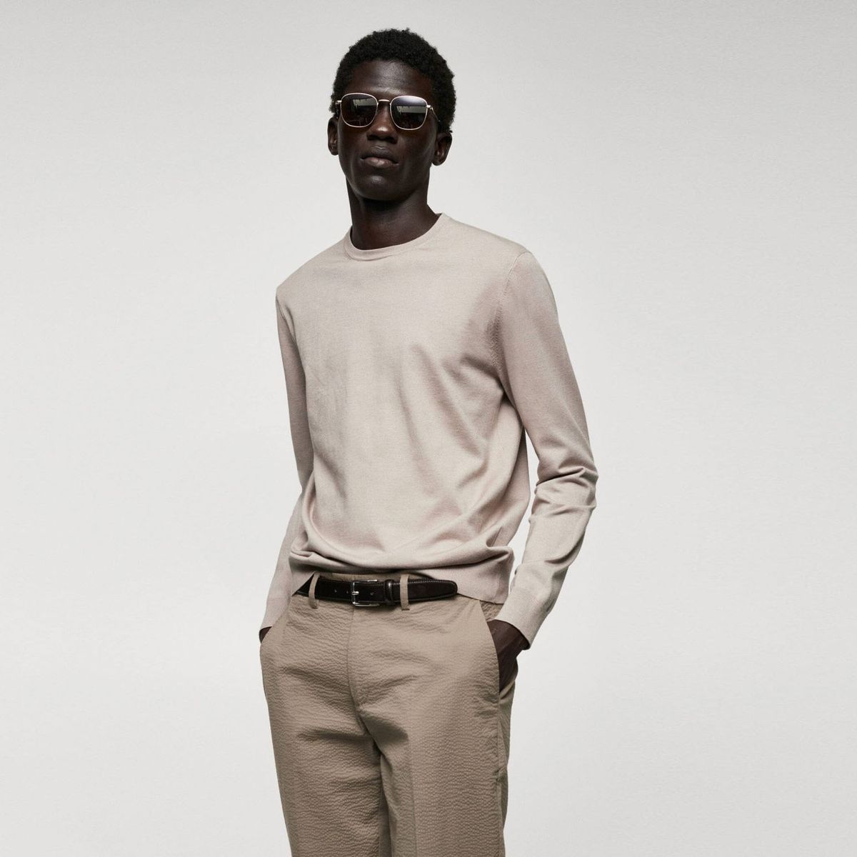 MANGO MAN - Sweater Punto Fino Hombre Mango Man