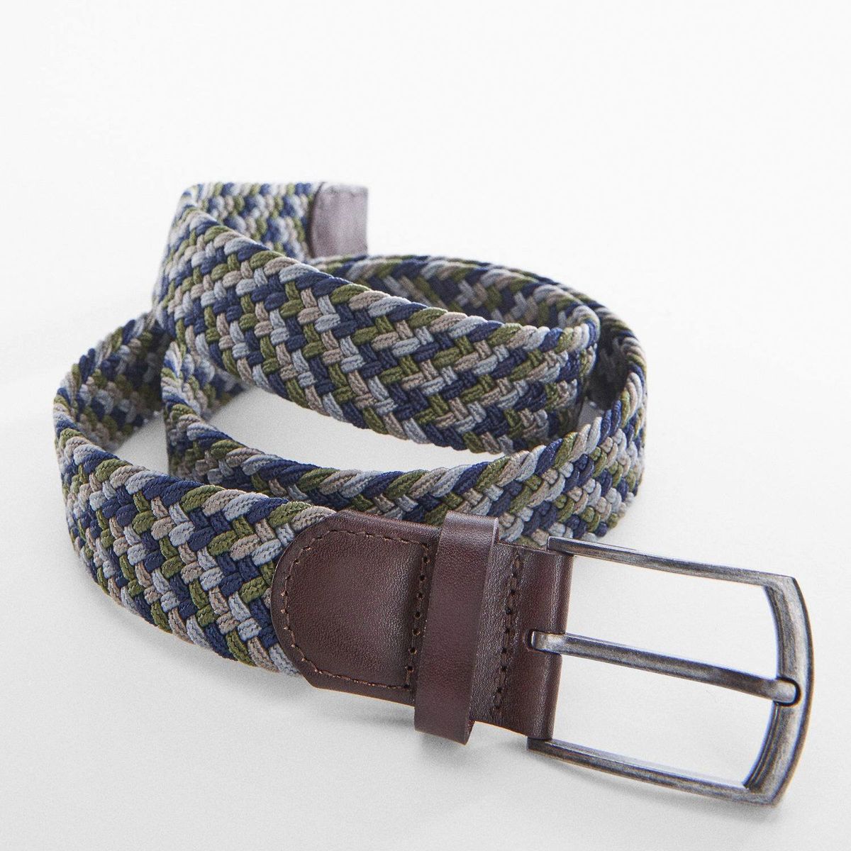 MANGO MAN - Cinturón Elástico Trenzado Colores Hombre Mango Man