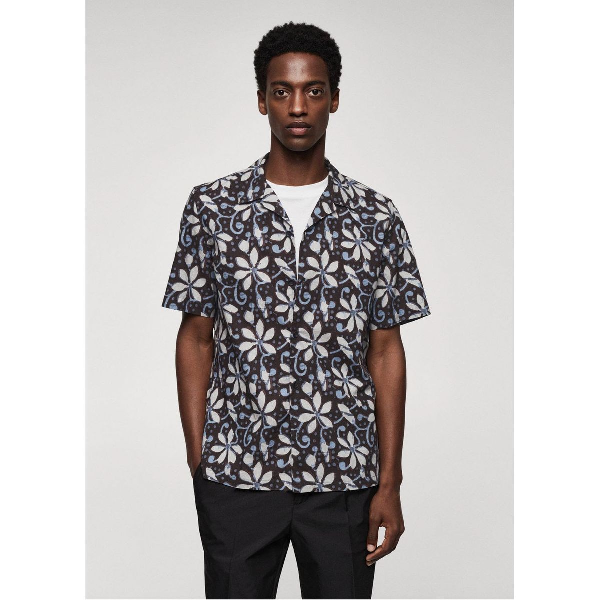 MANGO MAN - Camisa Bowling Estampada Hombre Mango Man