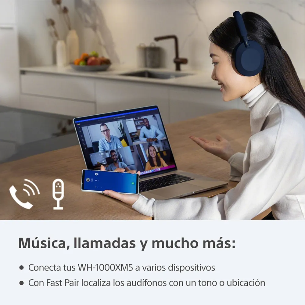 Sony WH-1000XM5 Azul, foto 11