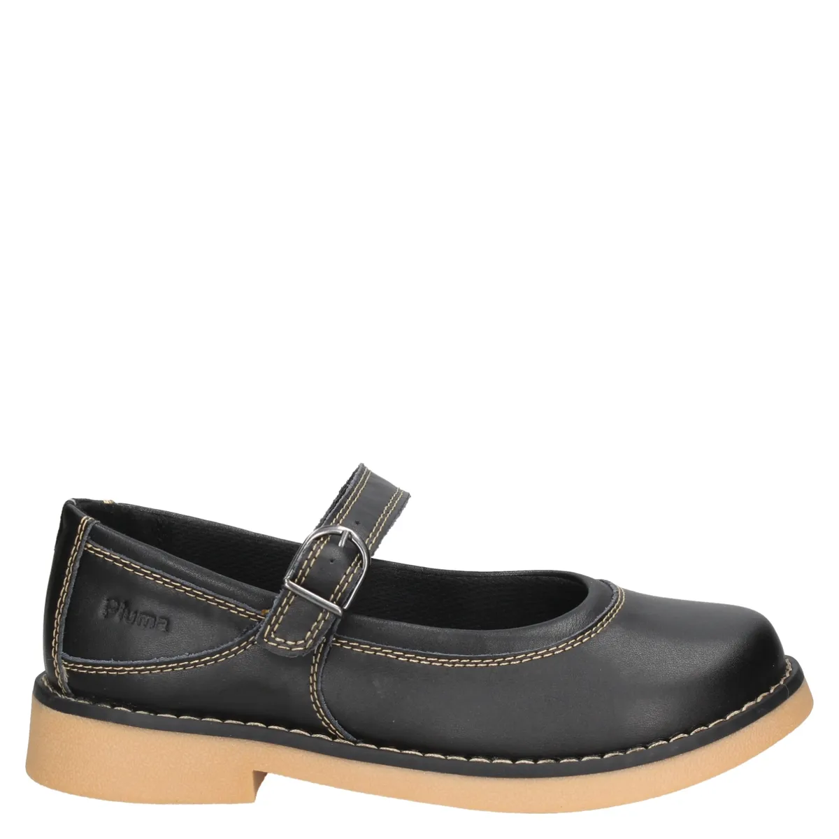 PLUMA - Zapatilla Urbana Niña Cuero Negro (34 a 40) Pluma