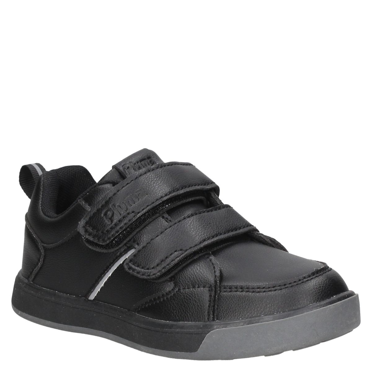 PLUMA - Zapatilla Escolar Unisex Niño Cuero Negro (28 a 33) Pluma