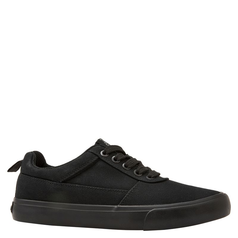 PLUMA - Zapatilla Escolar Niño Cuero Negro (39 a 44) Pluma