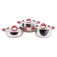 Batería Acero Inoxidable 6 Piezas C/Tapa Nizza