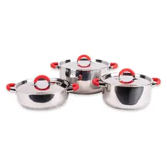 DORAL - Batería Acero Inoxidable 6 Piezas C/Tapa Nizza