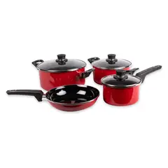 DORAL - Batería de Cocina 7 Piezas Acero Vitrificado Nápoles