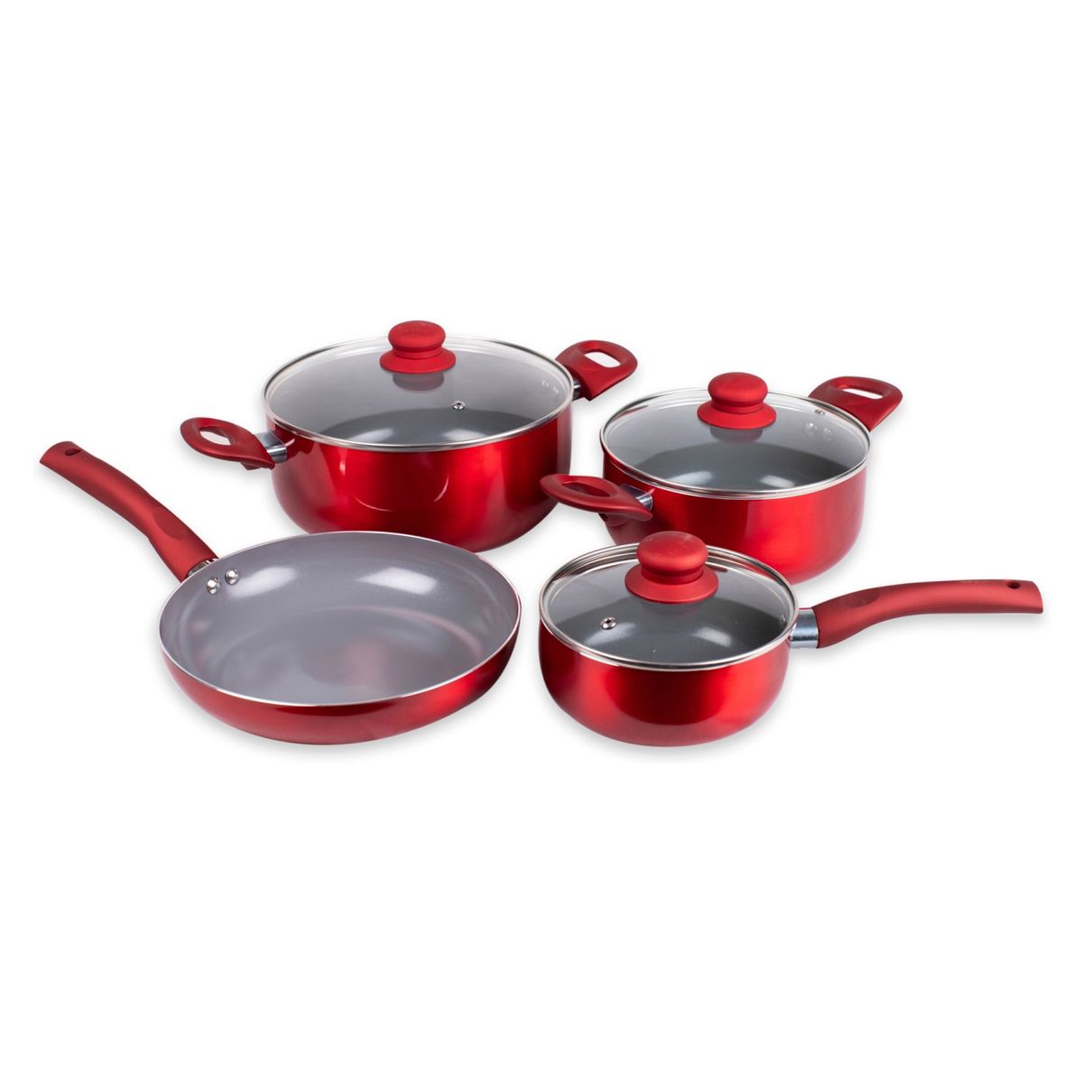 DORAL - Batería de Cocina 7 Piezas Acero Vitrificado Nápoles Doral