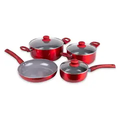 DORAL - Batería de Cocina 7 Piezas Acero Vitrificado Nápoles