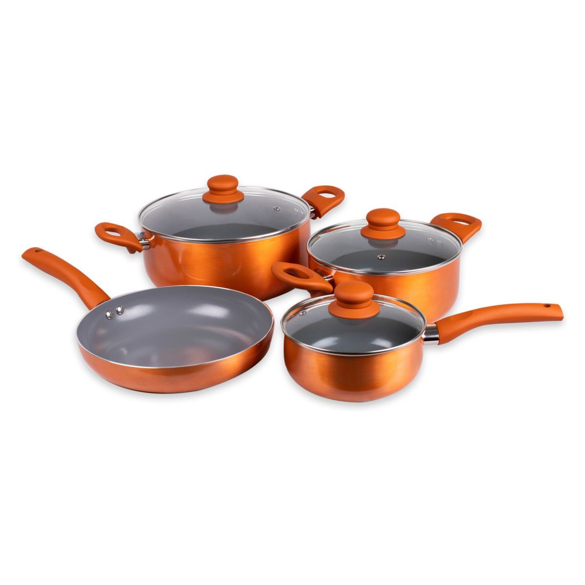 DORAL - Batería de Cocina 7 Piezas Acero Vitrificado Nápoles Doral