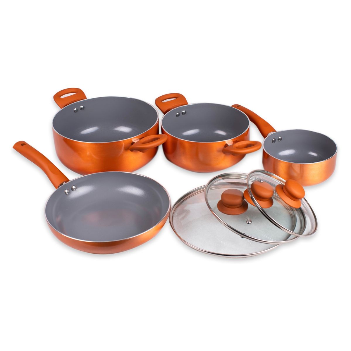 DORAL - Batería de Cocina 7 Piezas Acero Vitrificado Nápoles Doral