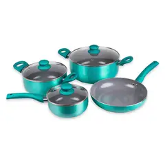 DORAL - Batería de Cocina 7 Piezas Acero Vitrificado Nápoles