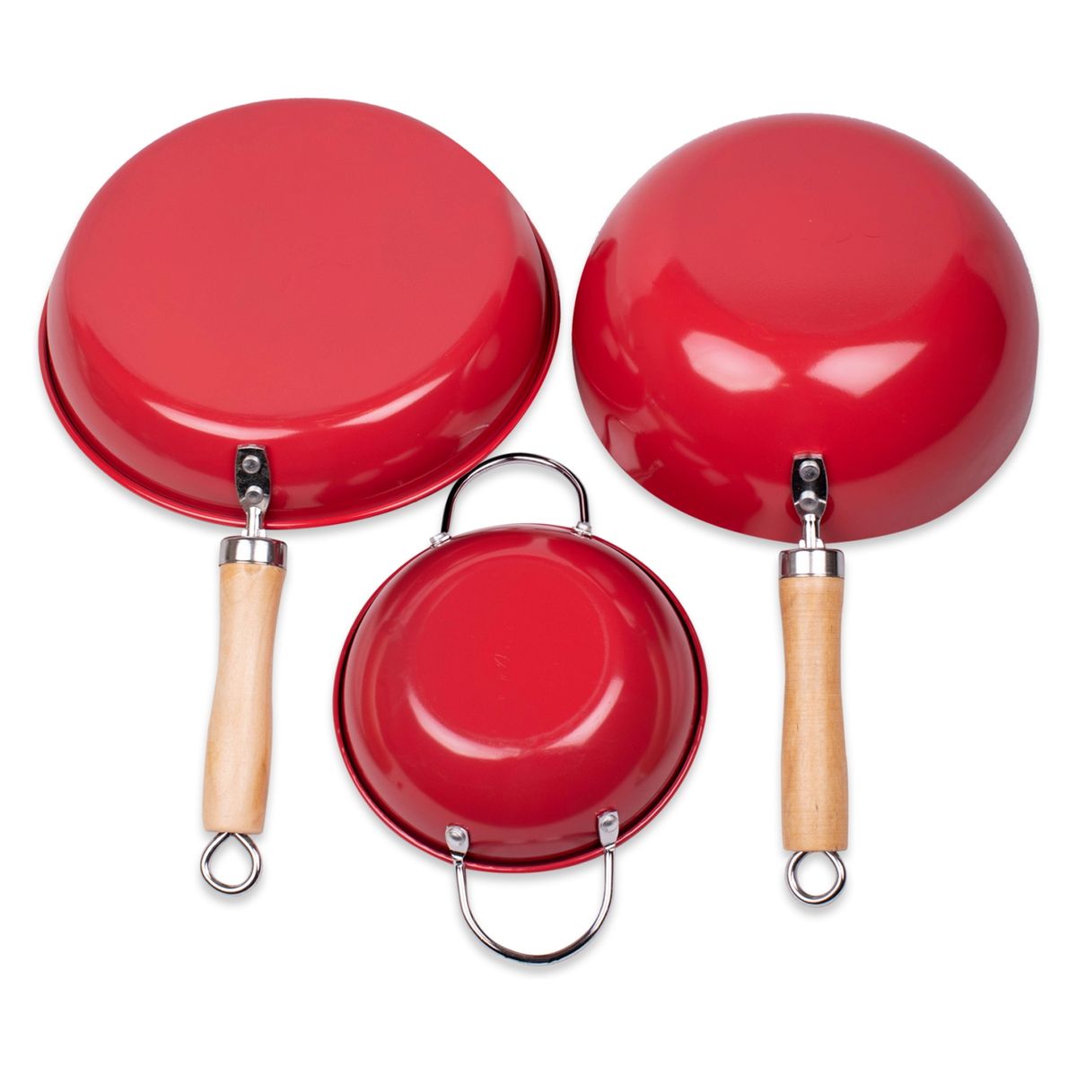 DORAL - Set Pack Paila+Sartén+Wok Rojo Family Cook Doral